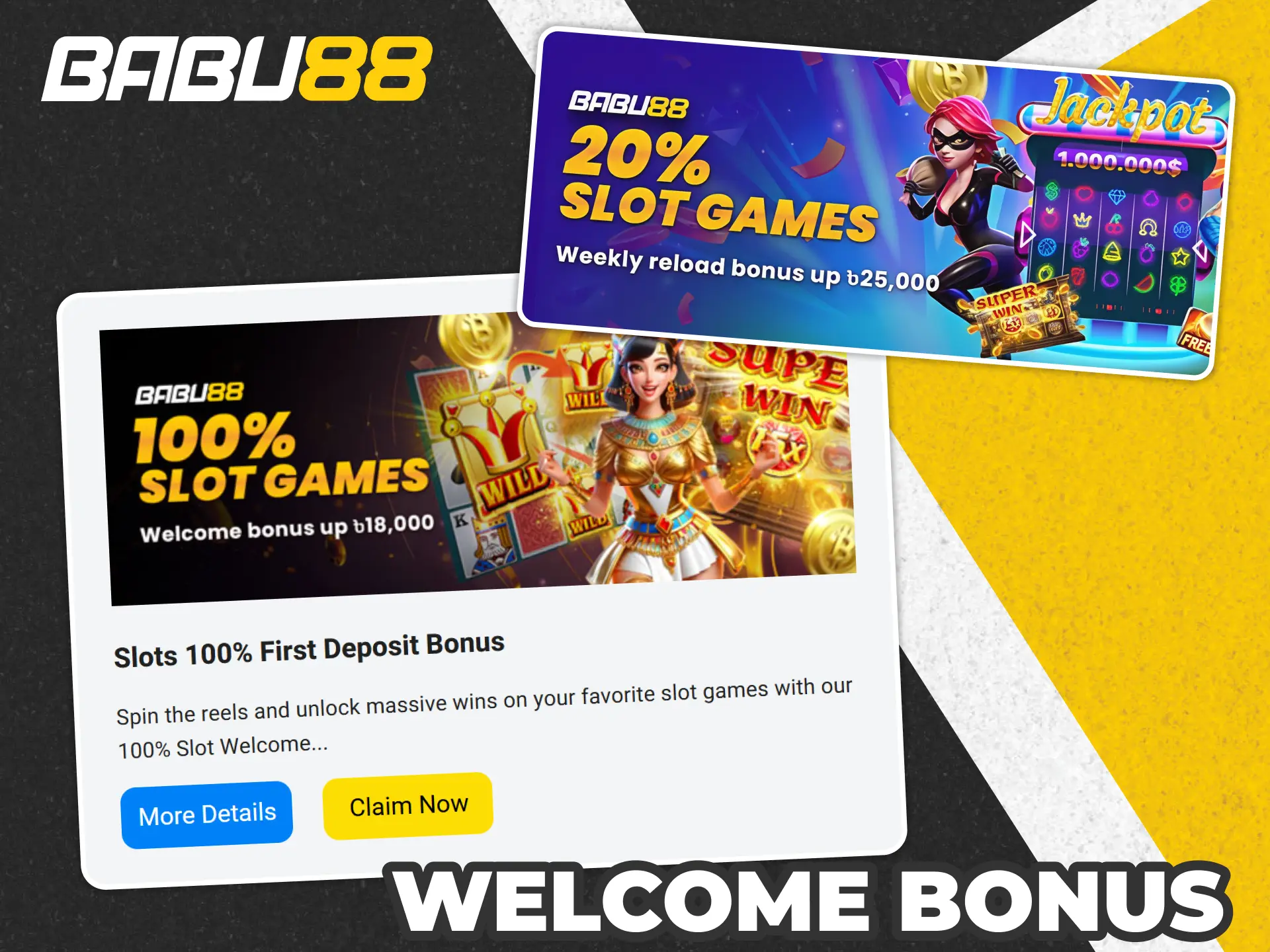 Get your welcome bonus for slots from Babu88.