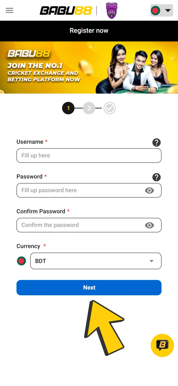 Create yourself Babu88 account to start playing Aviator game.