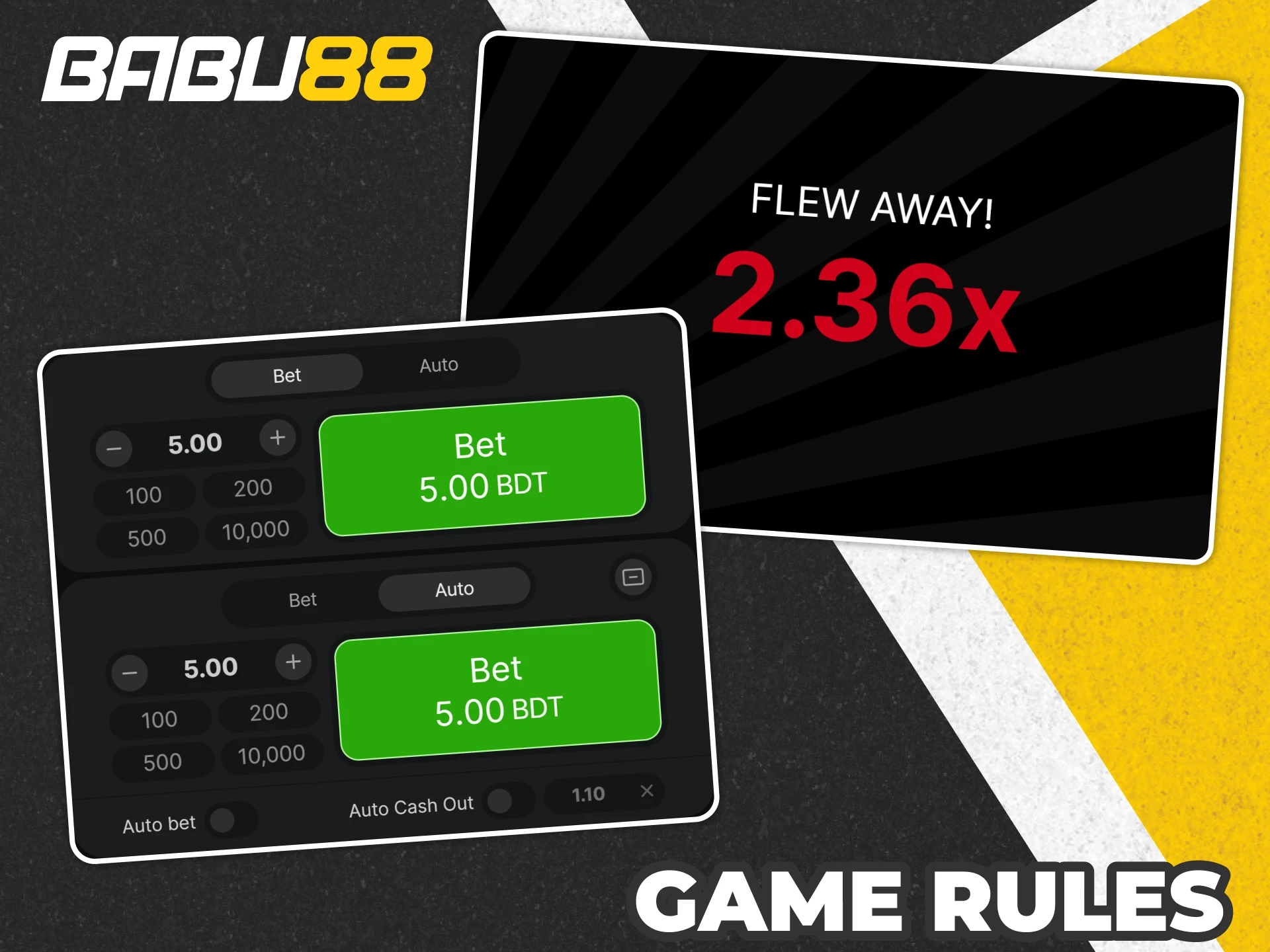 Read about main rules of Babu88 Aviator game.