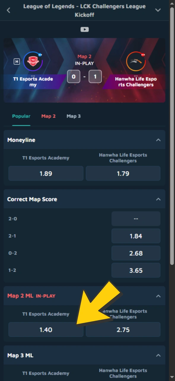 Open match you like and place bet at Babu88.