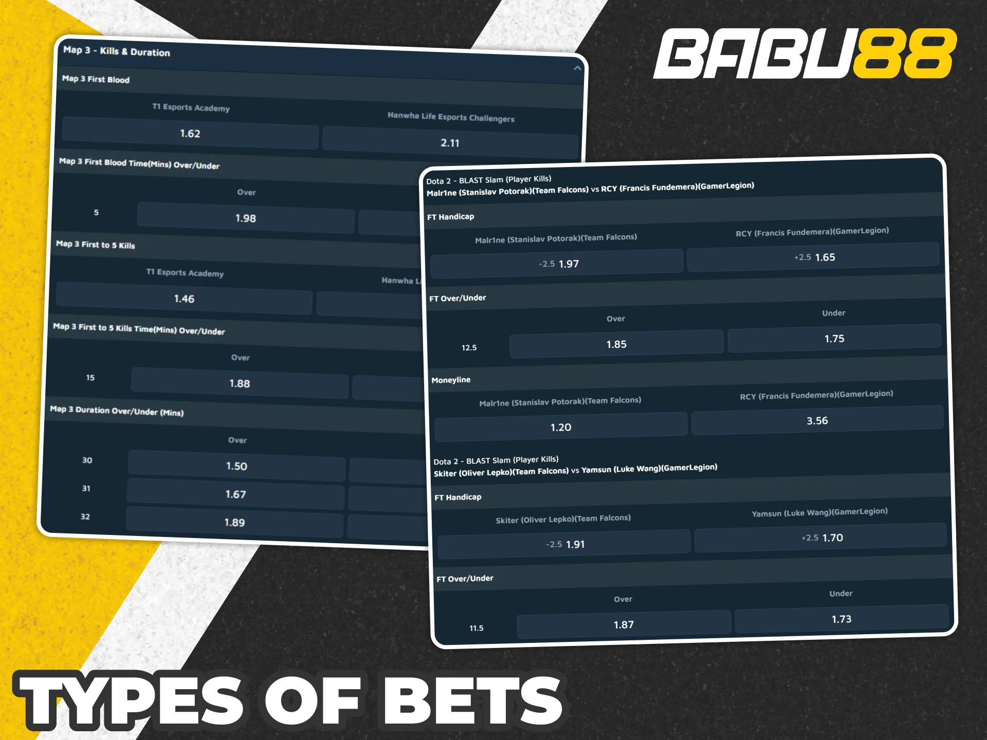 Place different bets to ensure your wins at Babu88.