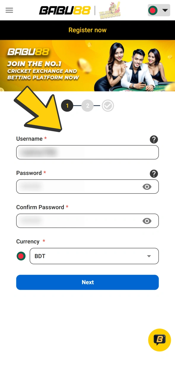 Make Babu88 account for esports betting.