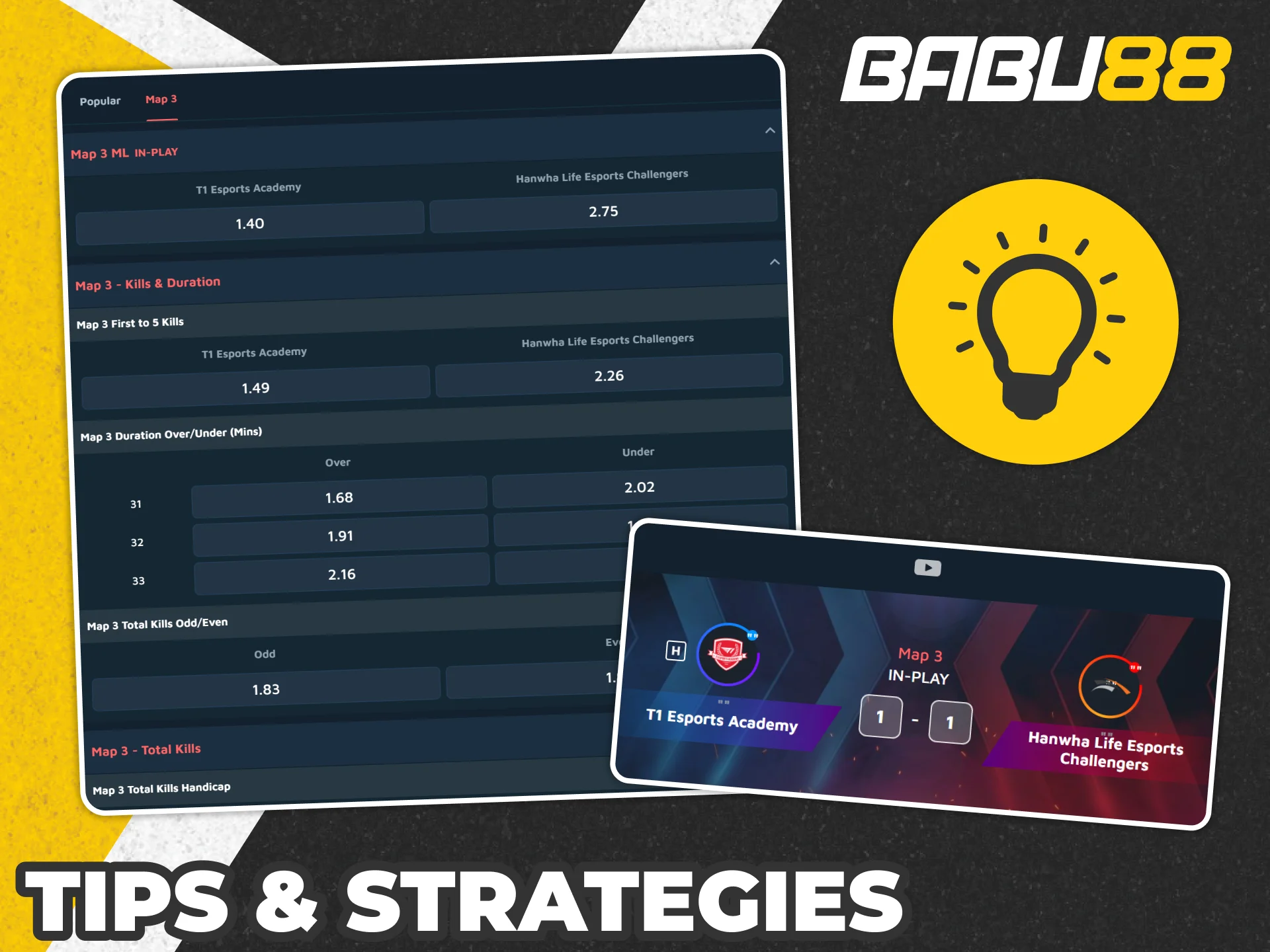 Follow our tips for successful esports betting at Babu88.