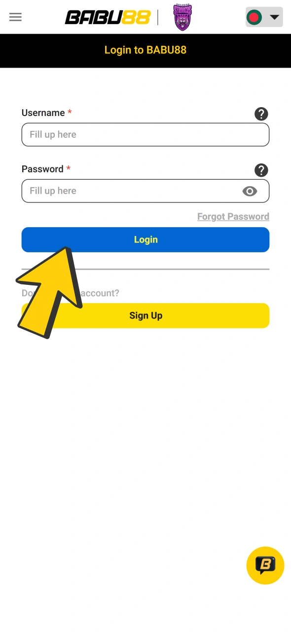 Sign into your Babu88 account.