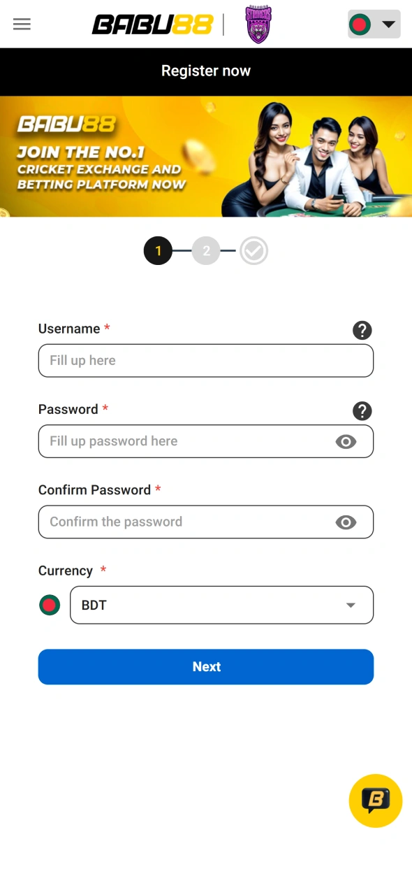 Create account at Babu88 and start winning right away.