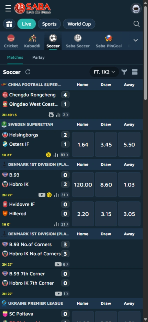 Place bets on your favourite sports at Babu88 sportsbook.