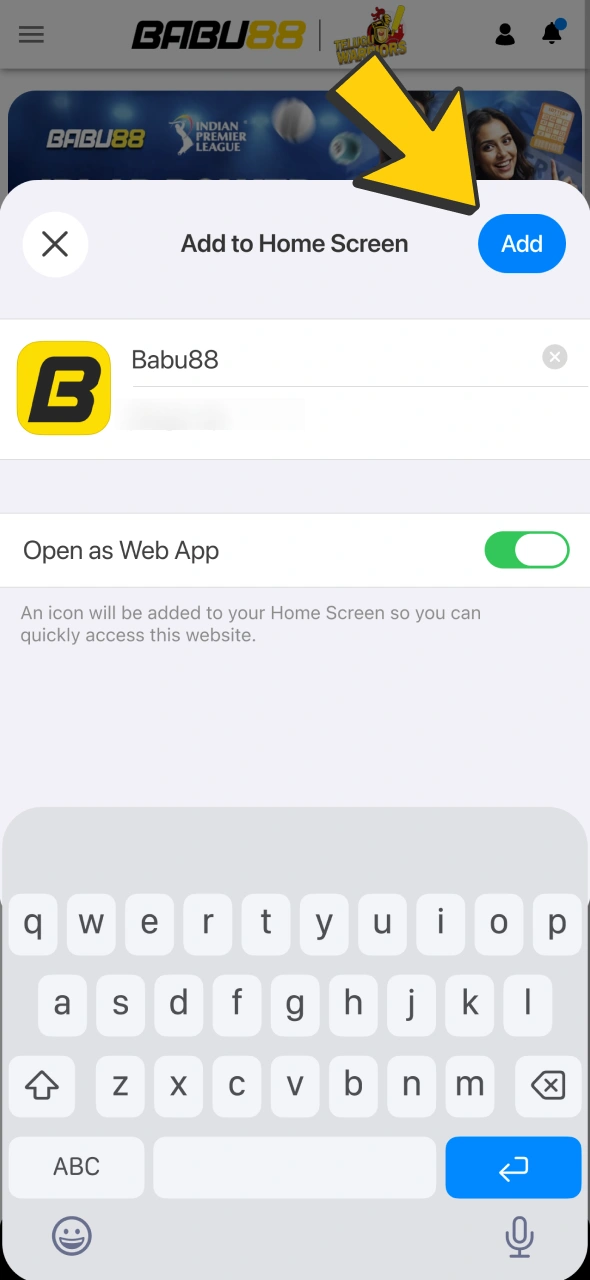 Click this button to add Babu88 to your iOS homescreen.