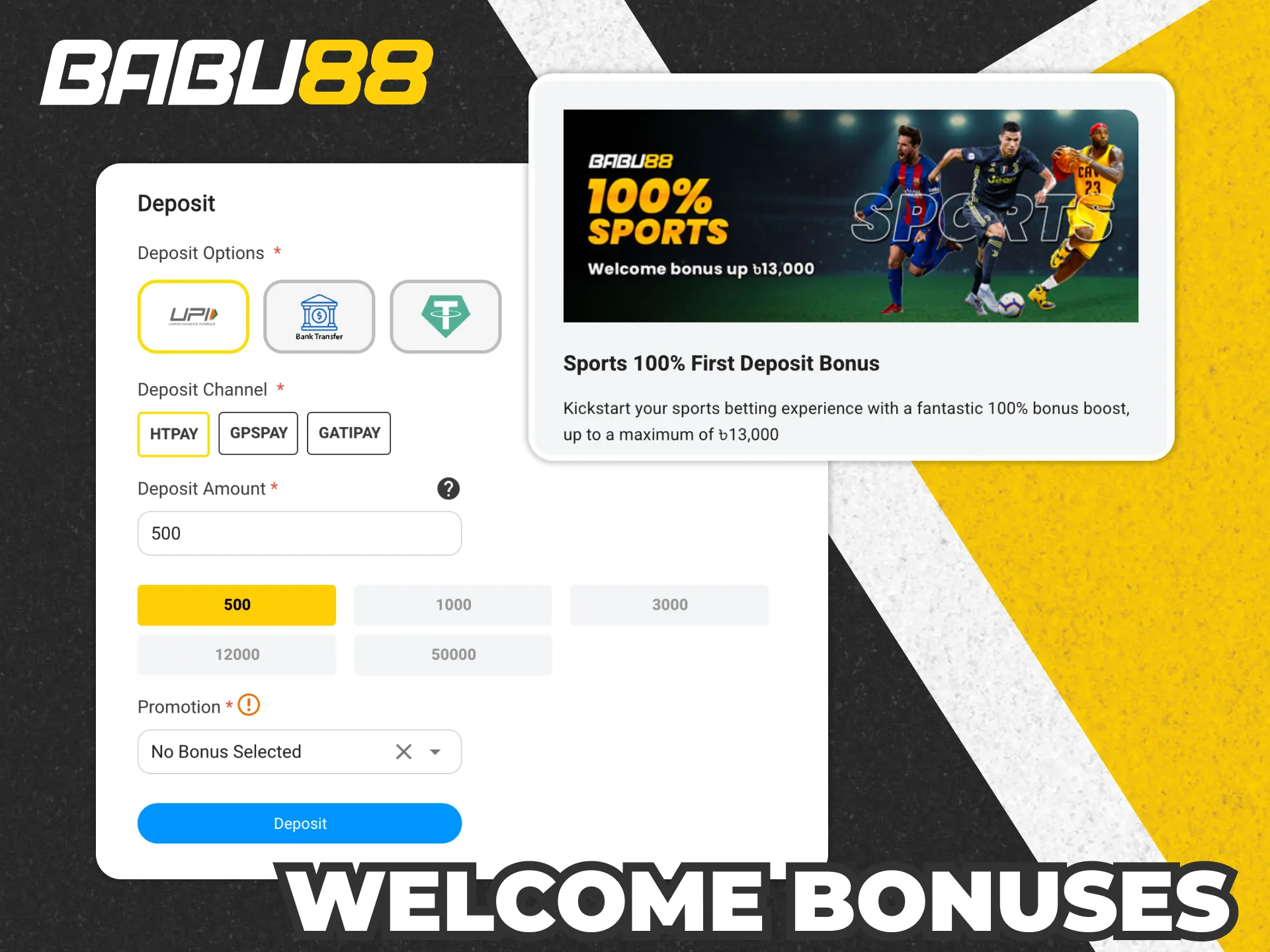 Claim your exclusive Welcome Bonus for Cricket Betting when you join Babu88.
