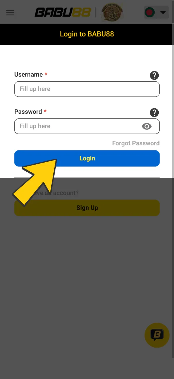 Log in to your Babu88 profile to manage your bets and follow live match updates.