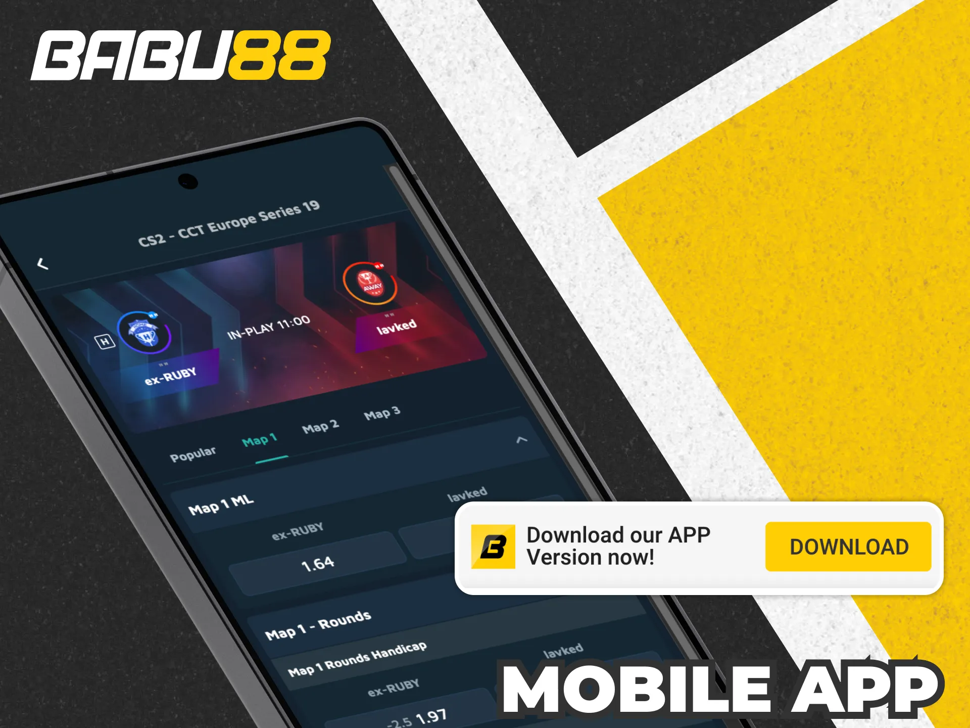 Experience seamless CS2 betting via the Babu88 mobile app anywhere in Bangladesh.