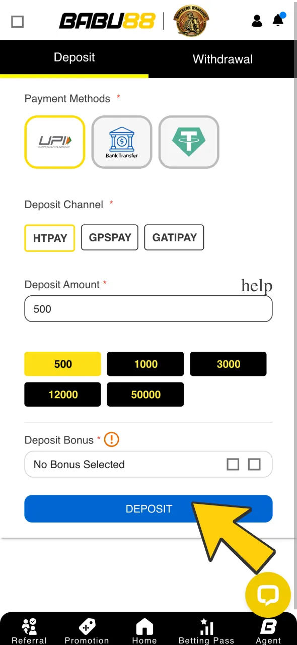 Make your first deposit to unlock betting credits for CS2 at Babu88.