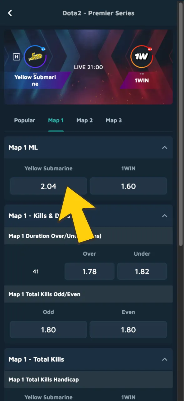 Choose a match and place your strategic bets on Dota 2 at Babu88.