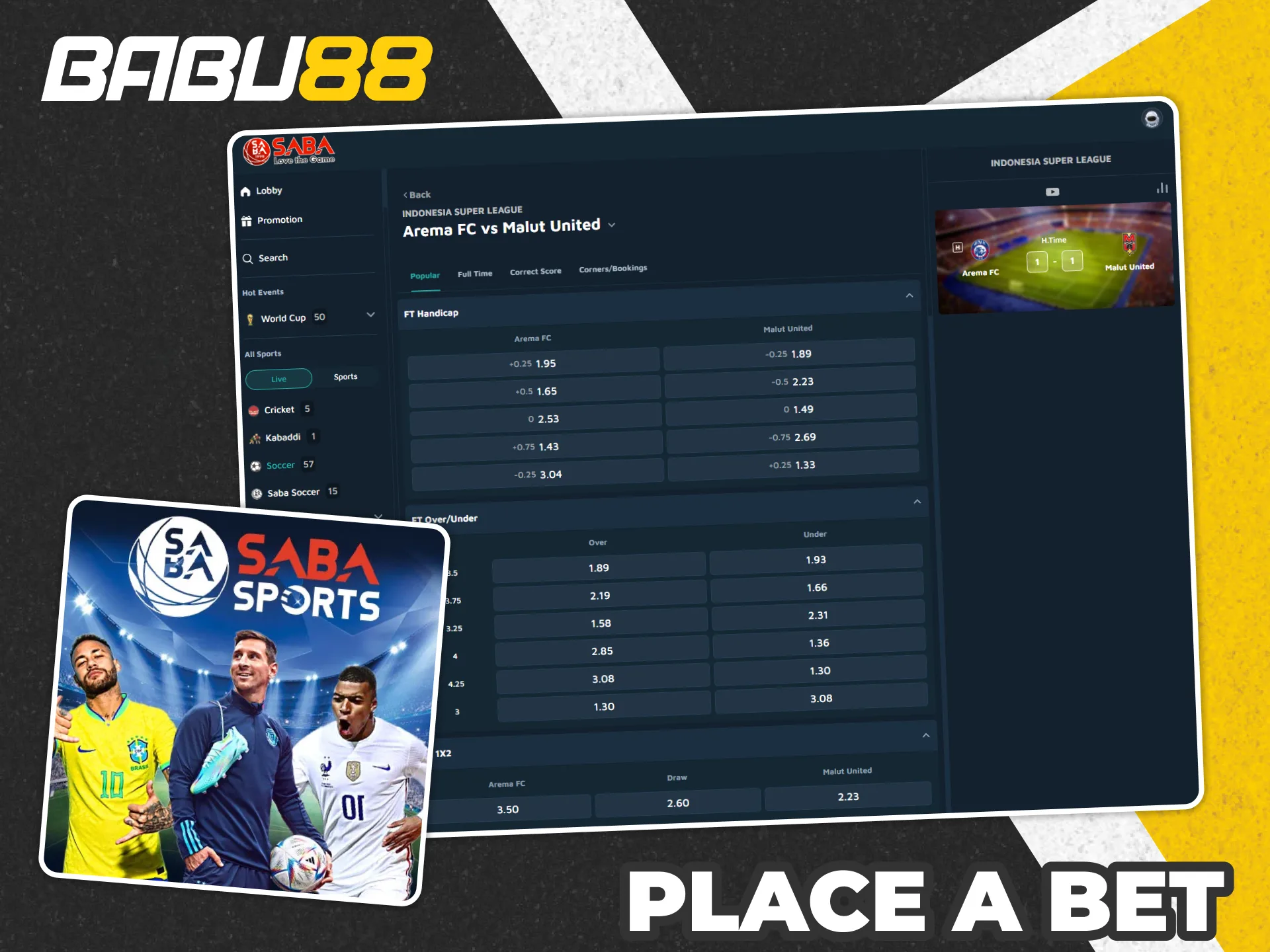 Place your first Babu88 bet following our instructions.