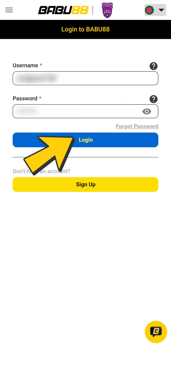 Check up login and password and enter your Babu88 account.