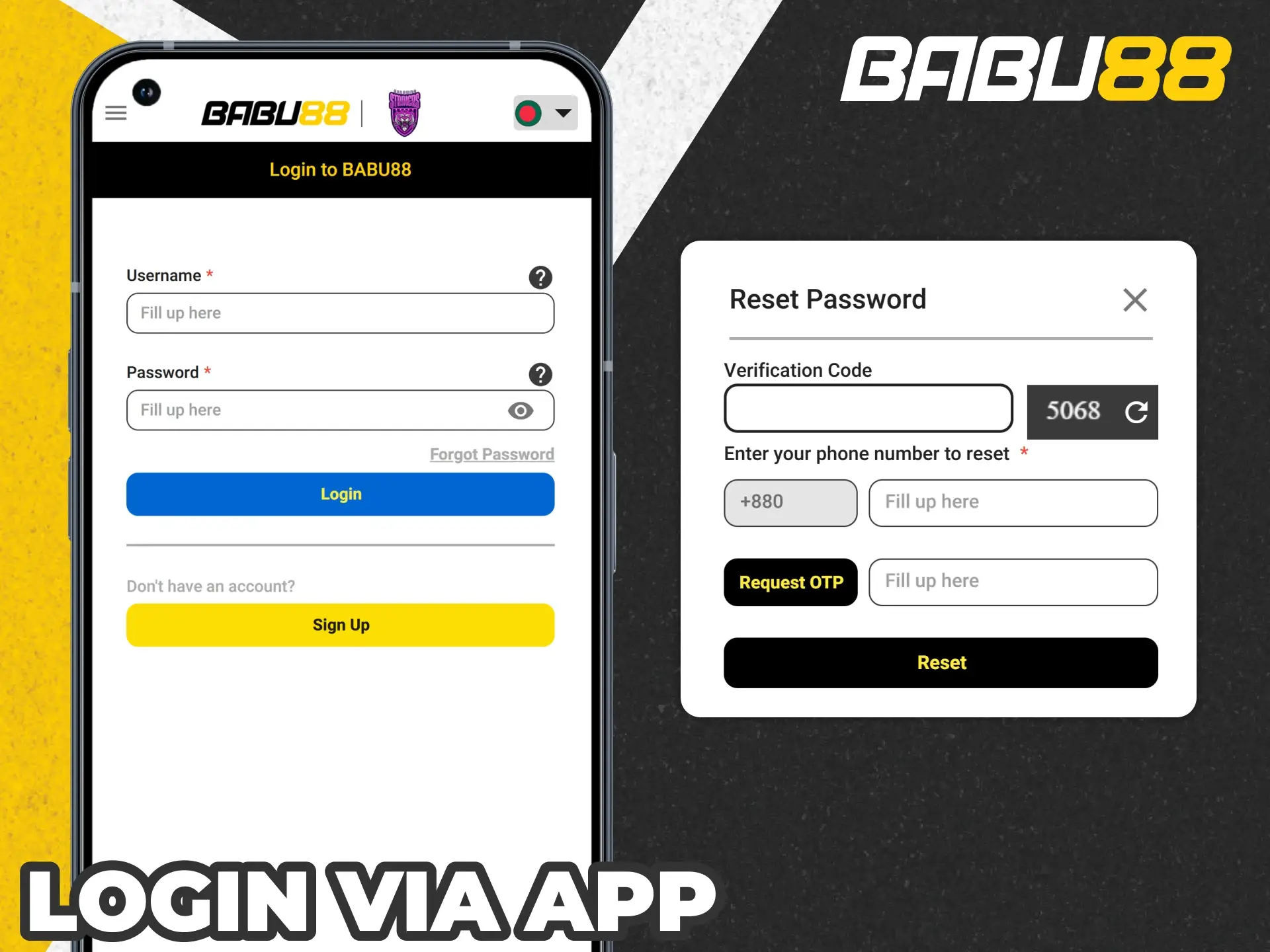 Log into your account with no problems at Babu88 app.